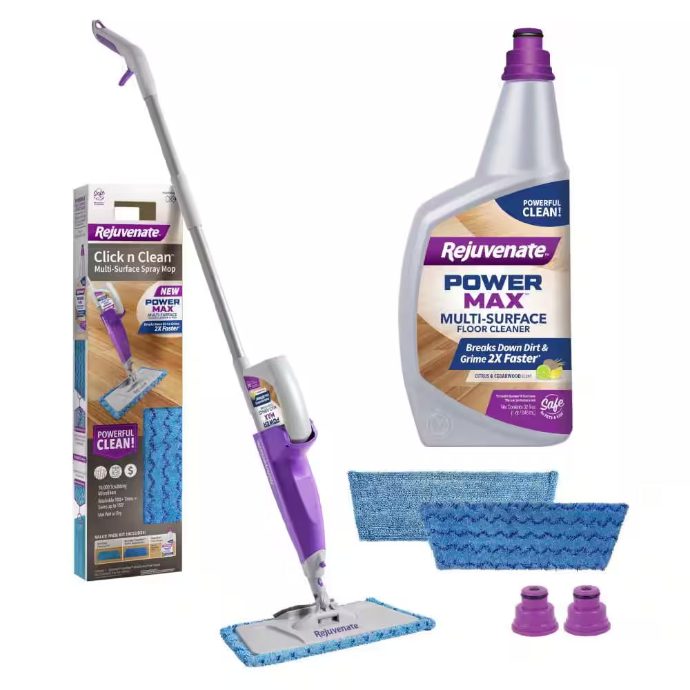 Click N Clean Multi-Surface Powermax Microfiber Spray Mop