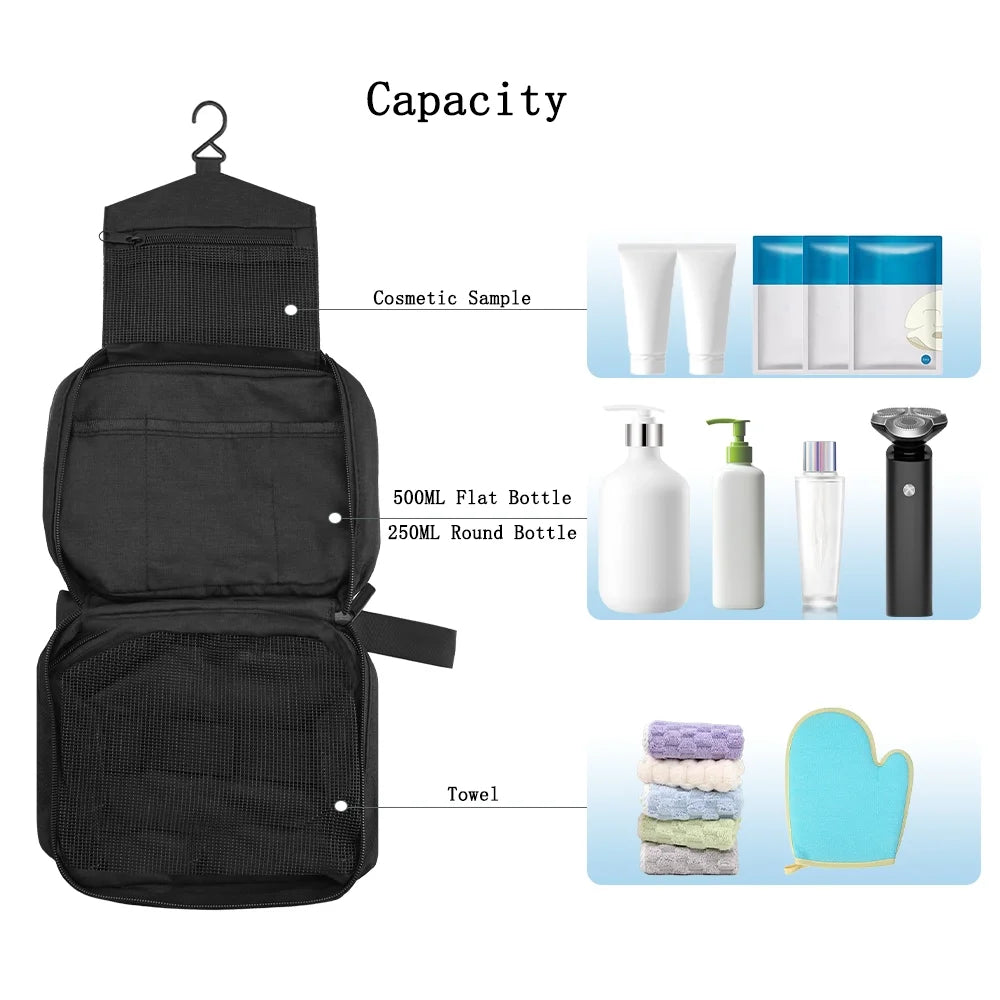 Toiletry Bag for Men, Hanging Toiletries Bag for Women Water Resistant Dopp Kit Shaving Bag, Travel Essentials Organizer Case for Toiletries Accessories
