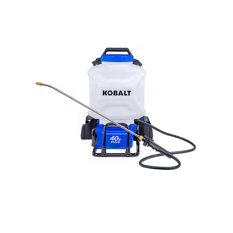 4-Gallon 40-Volt Battery Operated Rubber Hose Plastic Backpack Sprayer with Adjustable Spray