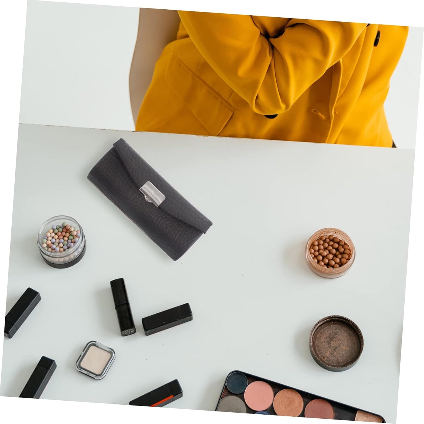 Delicate Lipstick Holder with Mirror Small Leather Lipstick Case for Women for Purse Durable Design with Snap Button for Travel and Daily Use