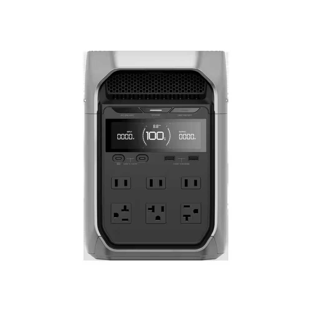 1024-Watt DELTA 3 Plus, 1800-Watt Output, LFP Power Station, Home Backup, Camping, Push-Button Start Battery Generator