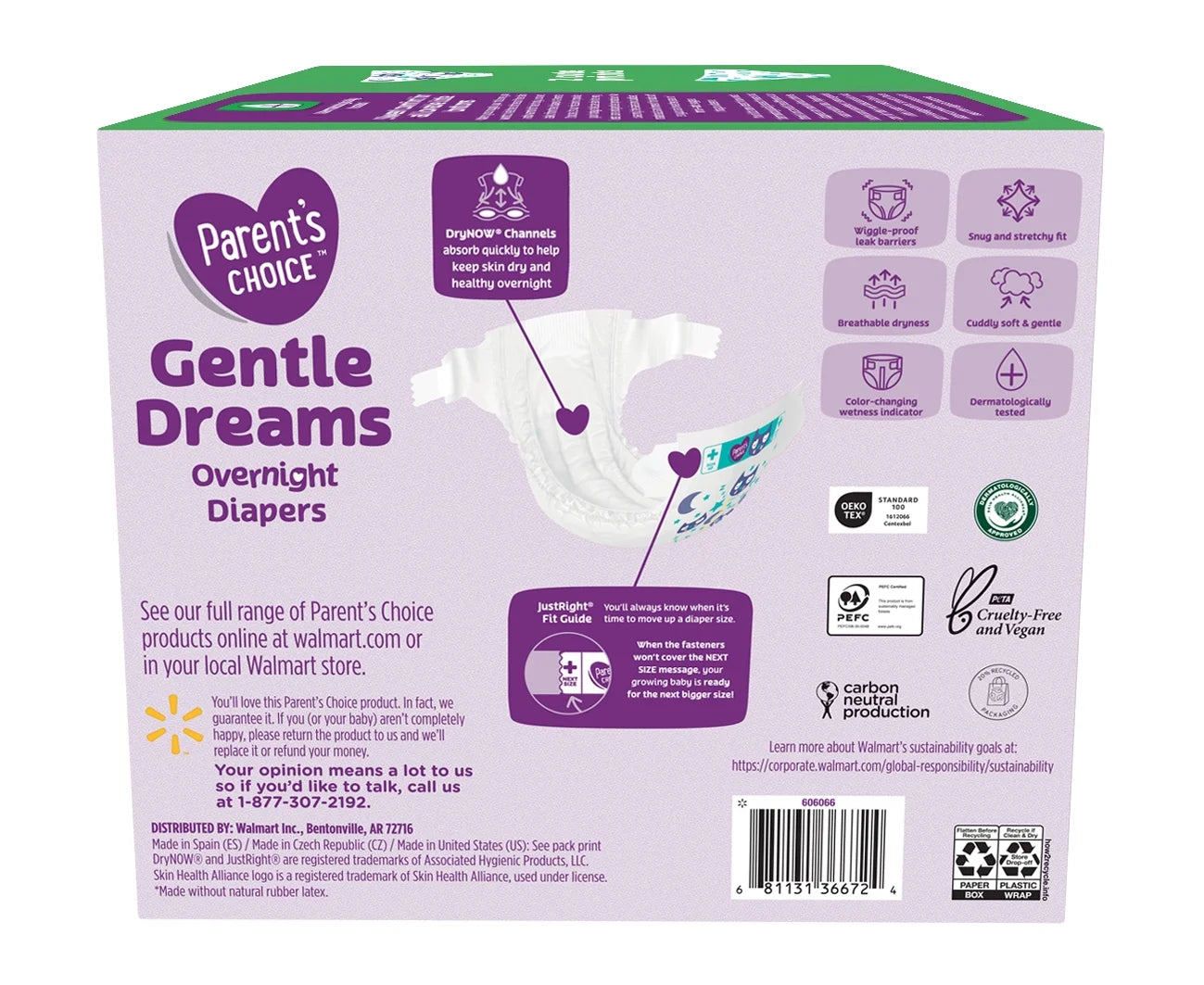 Gentle Dreams Overnight Diapers Size 5, 66 Count (Select for More Options)