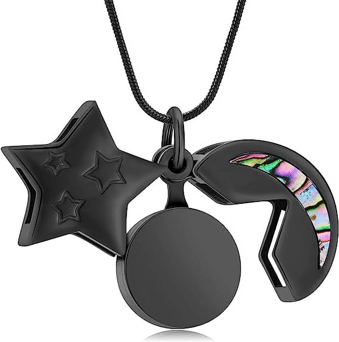 Moon & Star Urn Necklaces for Ashes Celtic Knot Cremation Jewelry for Ashes Memory Jewelry for Women Men