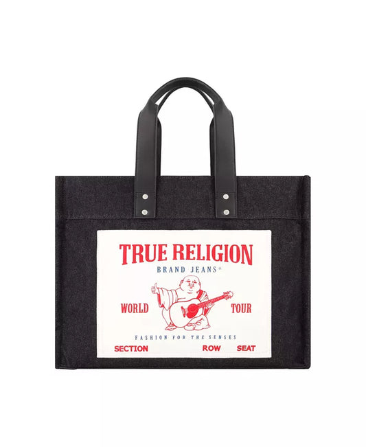 Washed Black Denim Extra Large Tote Bag