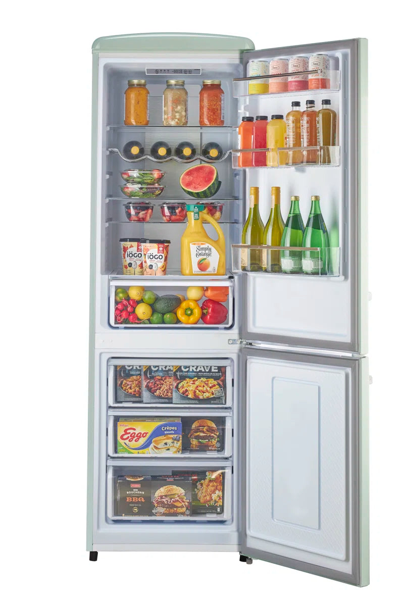 Classic Retro 23.6" Frost-Free 11.7 Cu. Ft. Energy Star Certified Bottom Freezer Refrigerator