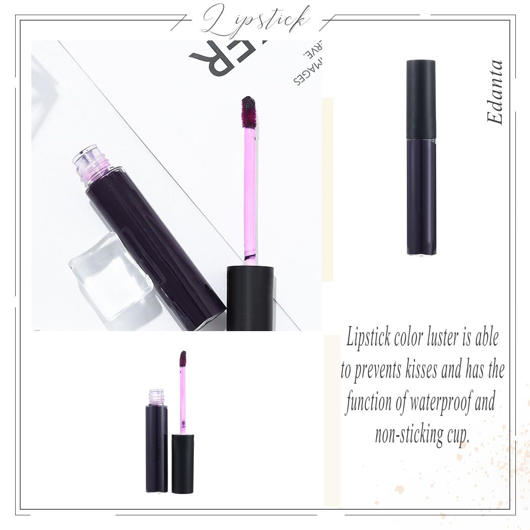 Kilshye Matte Liquid Lipstick Gothic Lip Gloss Velvety High Pigmented Beauty Lipsticks Makeup for Women and Girls (A-Purple 23#)