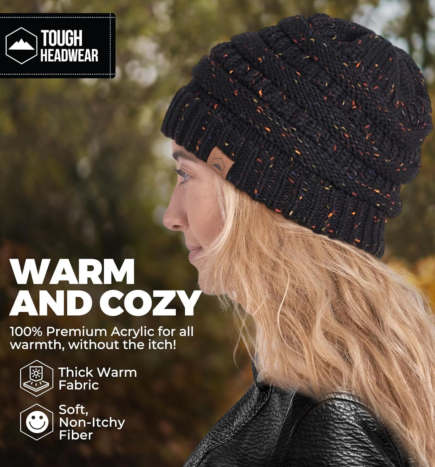 Womens Winter Hat - Warm Chunky Cable Knit Beanies - Winter Beanie Hats for Women Cold Weather - Beanies Women