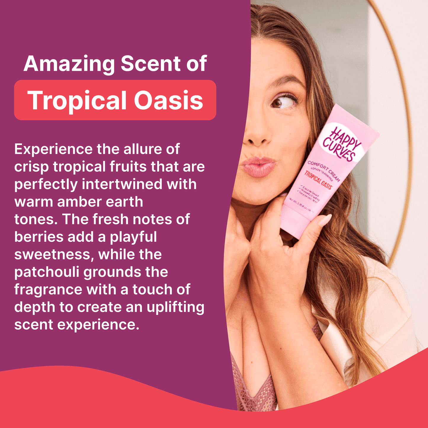 (3 Pack) Comfort Cream, Aluminum Free Whole Body Deodorant for Women, Tropical Oasis, 2.25 Oz