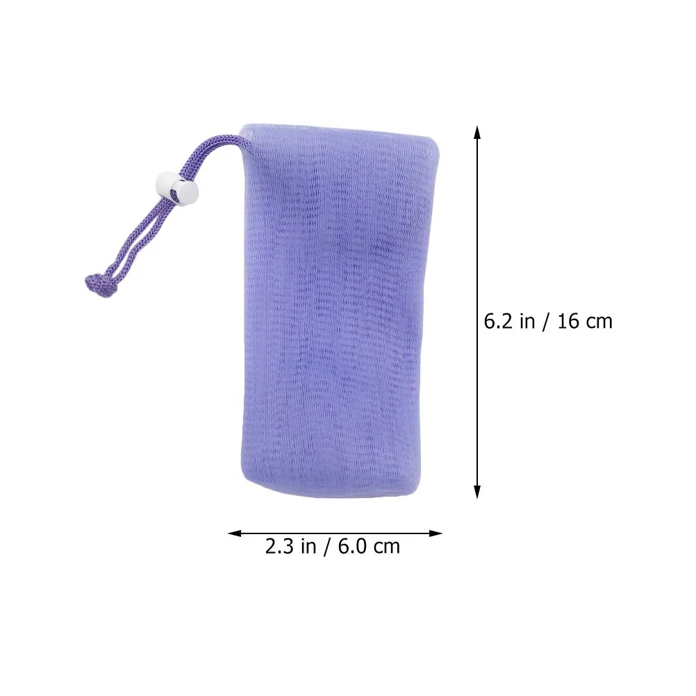 4 Pcs Soap Foaming Mesh Bag Bags Bar Scrubber Pouch Travel Accessories Face Cleansing Nets Drying