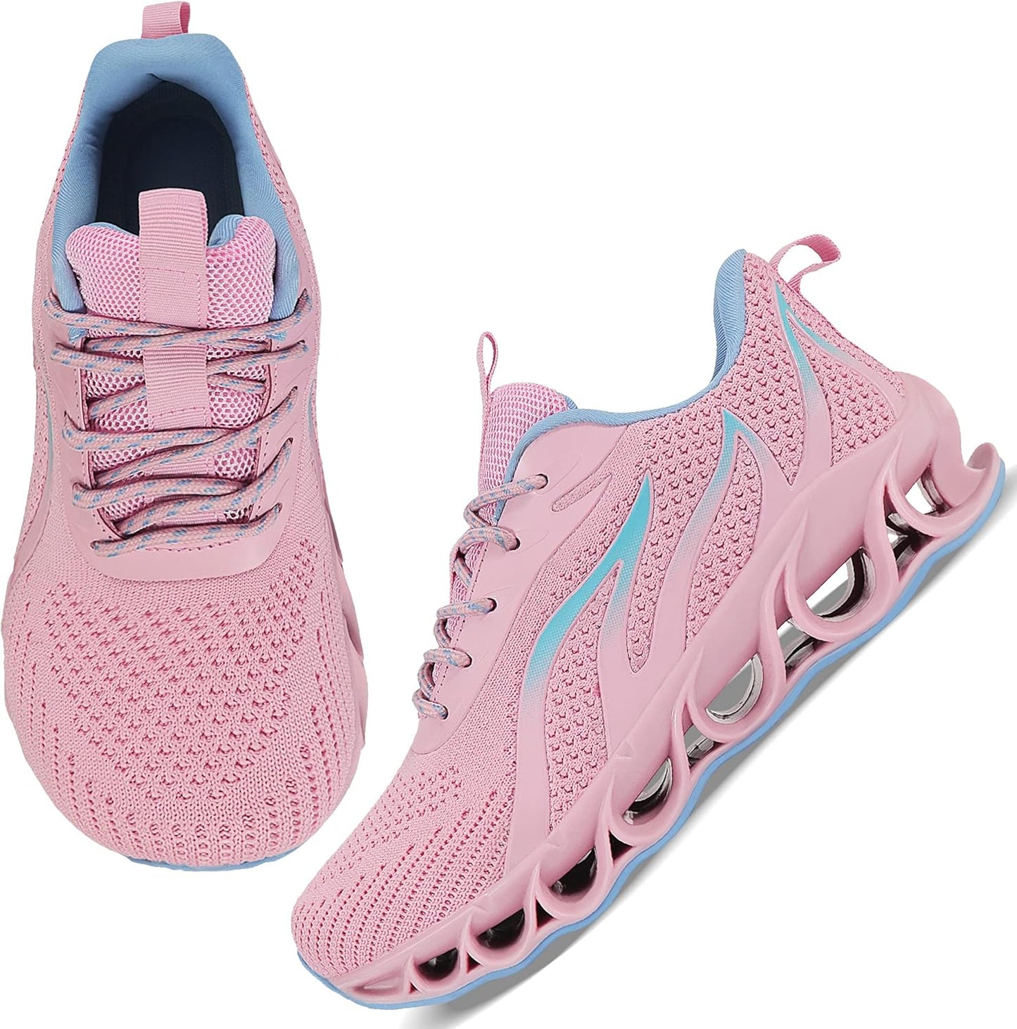 Women'S Running Sports Walking Shoes Mesh Lightweight Breathable Athletic Jogging Sneakers,Pink,Us 5.5