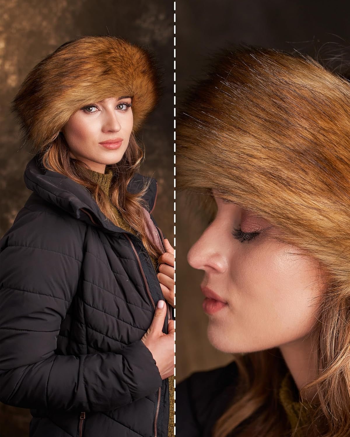 Classic Headband - Faux Fur Headbands for Women - Furry Band for Winter - Size M