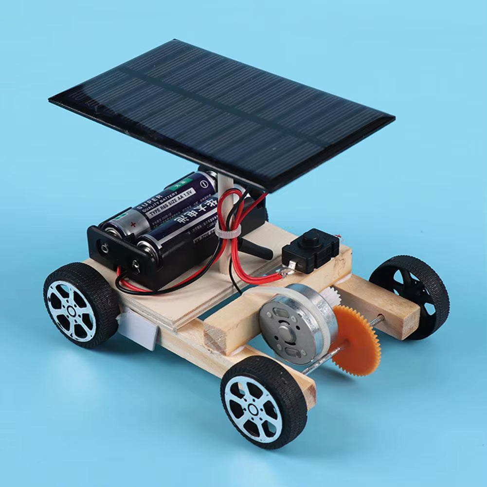 DIY Manual Assemble Solar Electric Vehicle Scientific Experiment Puzzle STEM Science and Education Model Creative Inventions