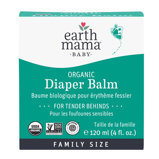 Organic Diaper Balm, Diaper Cream for Newborns, Infants, & Toddlers, 4 Fl Oz.