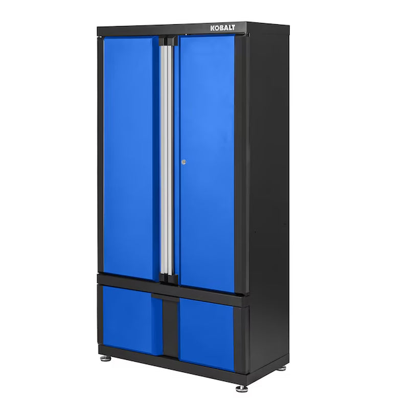 36-In W X 72-In H X 18.5-In D Freestanding Steel Garage Cabinet in Silver