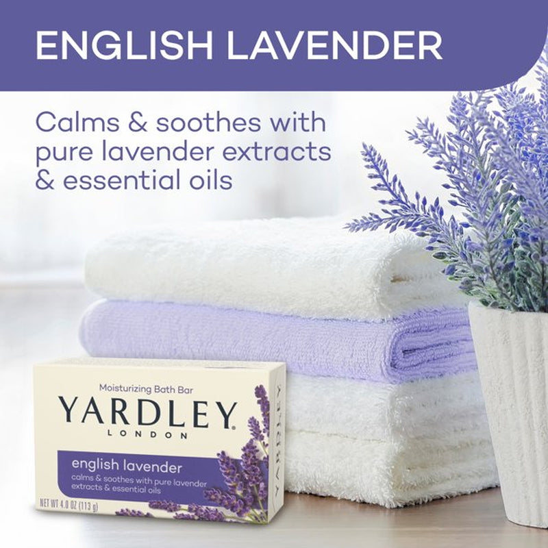 Moisturizing Bath Soap Bar, English Lavender, 4Oz, (6 Pack)