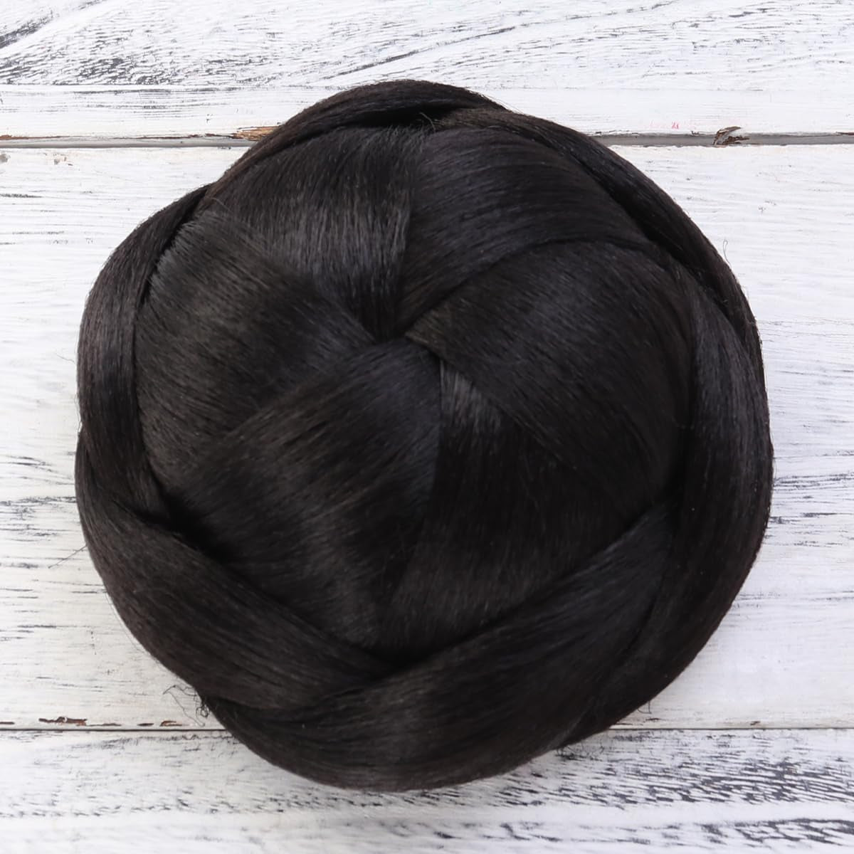 Updo Bun Wig 1B# Donut Hair Womens Hat Human Hair Braided Ladies Wigs Ponytail Extension Short Braids Wig Extend to Weave Miss