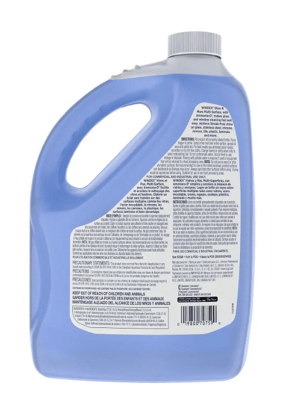 Glass Cleaner with Ammonia-D, Floral, 128 Oz.,