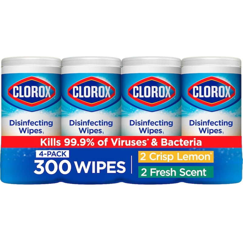 300 -Count Crisp Lemon/ Fresh Disinfectant Wipes All-Purpose Cleaner 4 -Pack