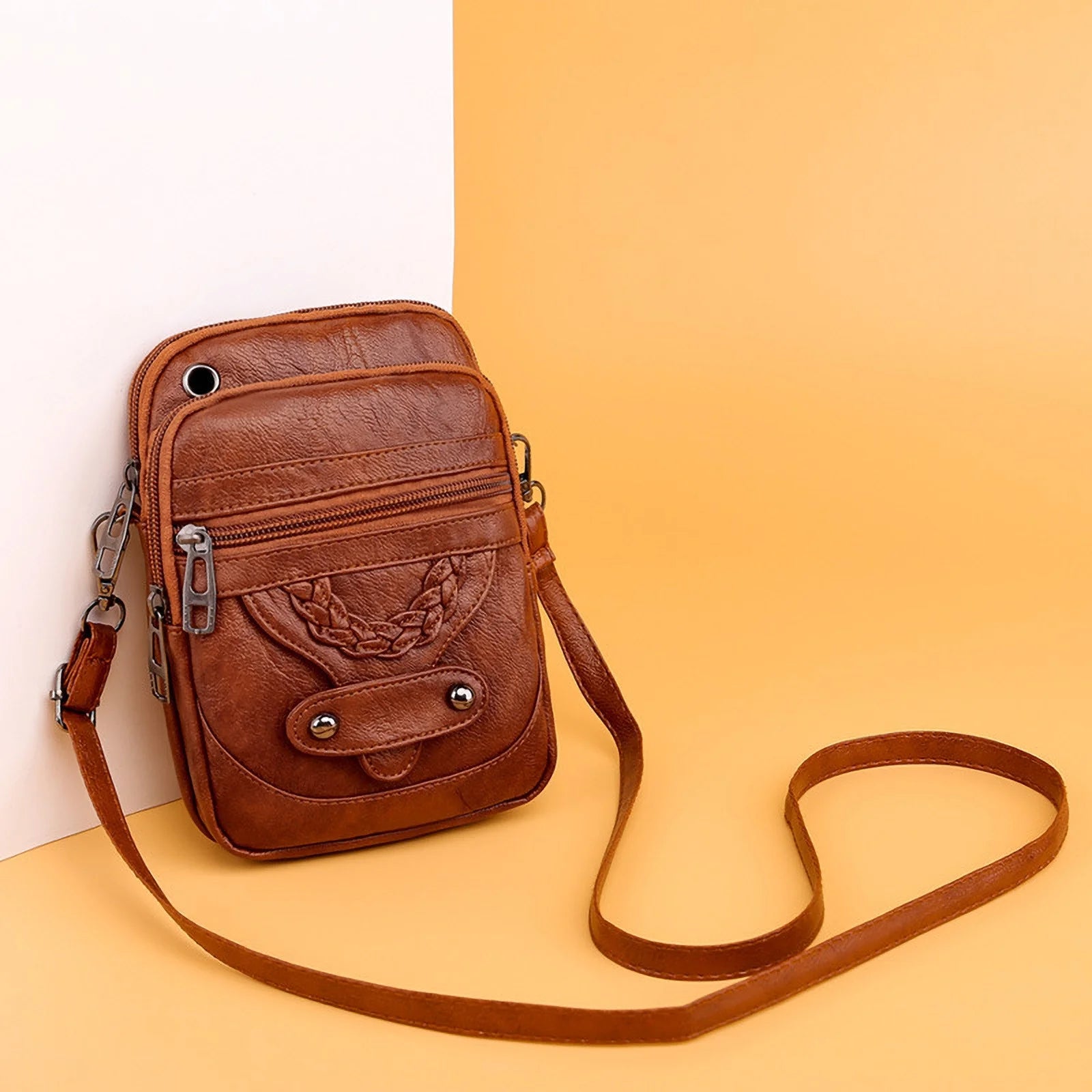 Crossbody Bags for Women Trendy Women Soft Leather Shoulder Handbag Multi Pocket Crossbody Bag Ladies Purses Fashion Tote Top Handle Satchel Beach Bag on Clearance