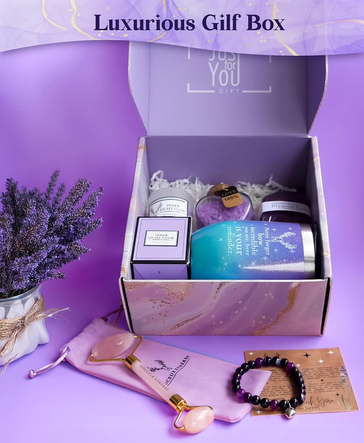 Gifts for Women, Birthday Gifts for Women, Valentine'S Day Gift, Birthday Gifts, Lavender Spa Gift Set, Valentines Gifts, Gifts for Girlfriend, Wife Gifts,