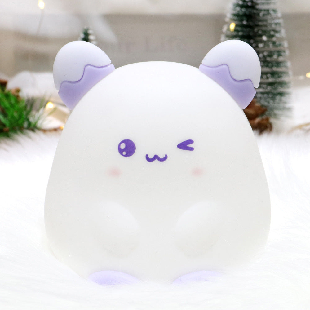 Nightlight decoration bedside sensor children sleep with birthday silicone pat light LED charging
