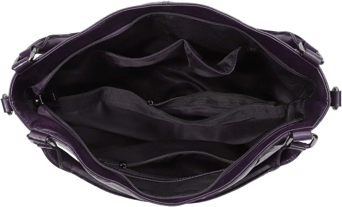 Purses for Women Shoulder Handbag Top Handle Hobo Tote Bags for Women (Purple)