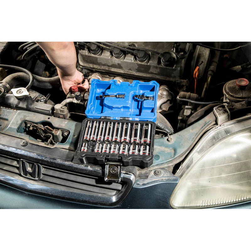 19 -Piece Standard (SAE) Mechanics Tool Set with Hard Case