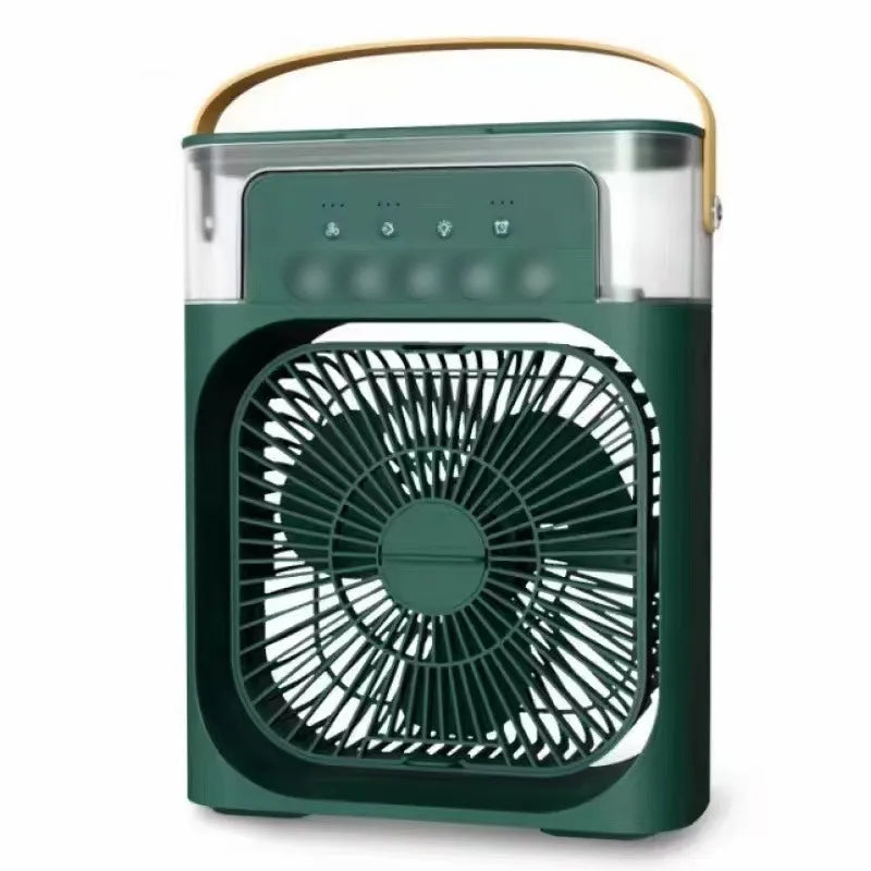 Portable Humidifier Fan Air Conditioners USB Electric Fan LED Night Light Water Mist Fun 3 in 1 Air Cooler Humidifie for Home