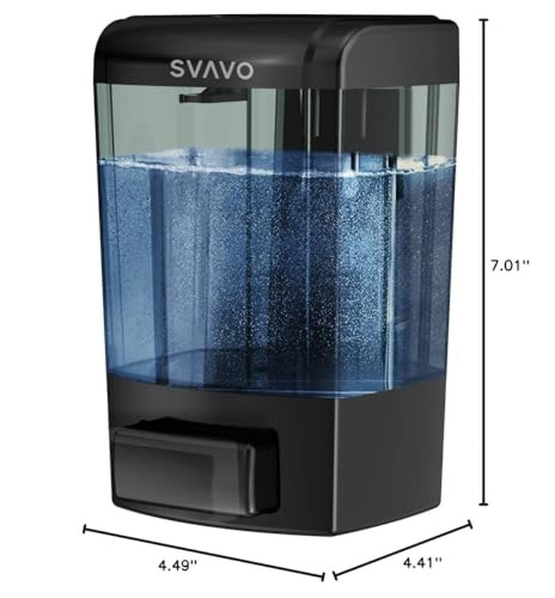 SVAVO Hand Soap Dispenser Wall Mount, 23.7Oz / 700Ml Refillable Soap Dispenser