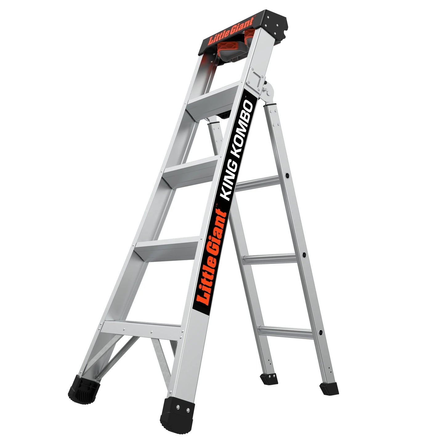 King Kombo 3-In-1 Aluminum Ladder, 5 Ft–8 Ft Extension, 300 Lb Load Capacity, 11 Ft 4 in Reach