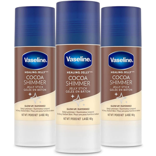 Unilever Vaseline Cocoa Shimmer Jelly Stick GLOW up Body Luminizer for Dewy