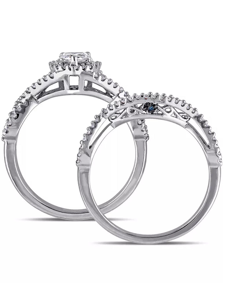 Certified Diamond (3/4 Ct. T.W.) Heart-Shape Infinity Bridal Set in 14K White Gold