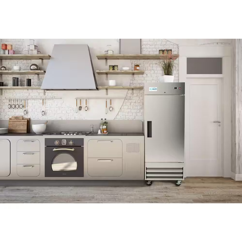 29 In. 19 Cu. Ft. Commercial Single Door Reach in Refrigerator in Stainless Steel