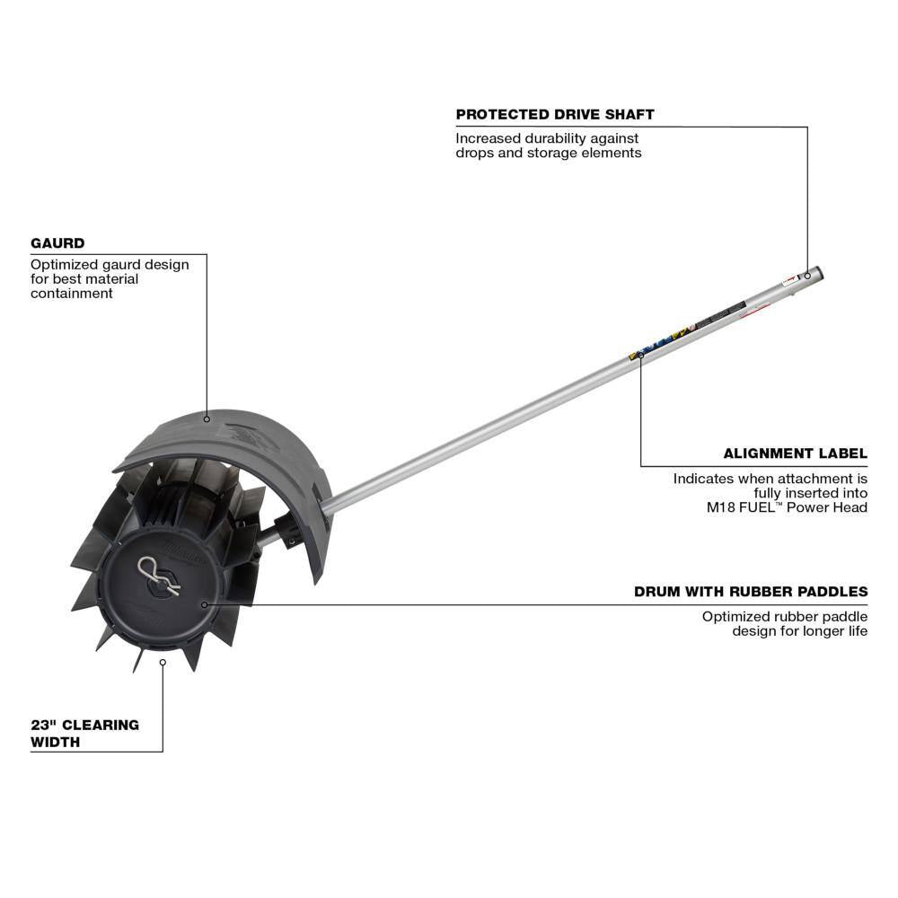 M18 FUEL QUIK-LOK Brush Cutter Attachment and M18 FUEL QUIK-LOK Rubber Broom Attachment (2-Tool)