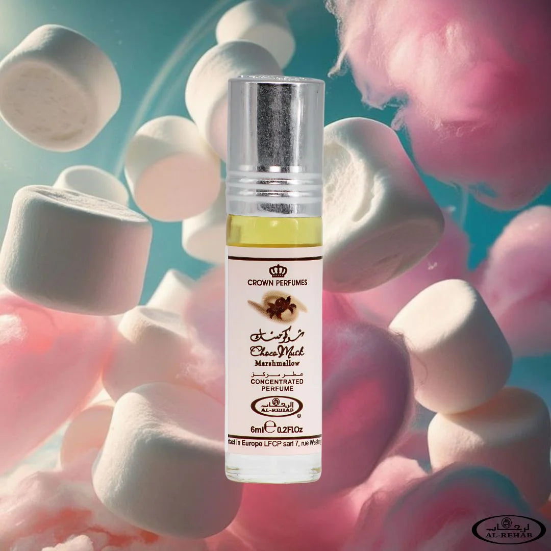 Choco Musk Marshmallow Perfume Oil CPO 6ML (0.2 OZ) by | Strawberry Stuffed Marshmallows, Dusted with Cocoa Kisses