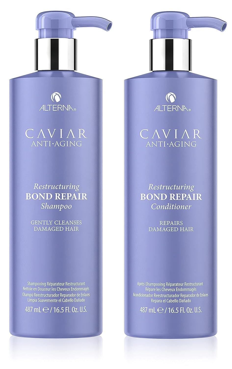 Caviar Anti-Aging Restructuring Bond Repair Shampoo/Conditoner Set, 8.5 Fl Oz (Pack of 2)