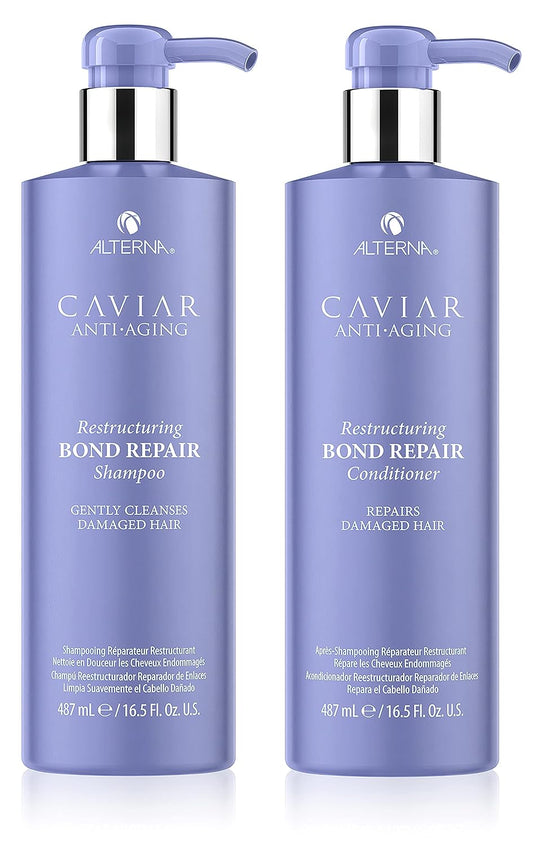 Caviar Anti-Aging Restructuring Bond Repair Shampoo/Conditoner Set, 8.5 Fl Oz (Pack of 2)