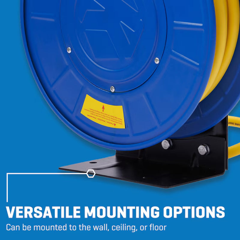 Retractable Hose Reel with 3/8-In X 50-Ft Hybrid Hose