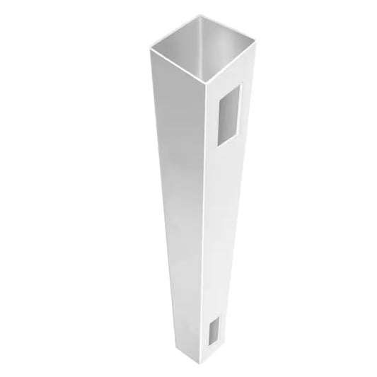 5 In. X 5 In. X 7 Ft. White Vinyl Routed Fence End/Gate Post