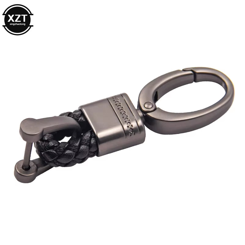 Car Key Holder Key Rings Key Chain Hand Woven Horseshoe Buckle Keychain Car Keyring Gift Creative Auto Accessories