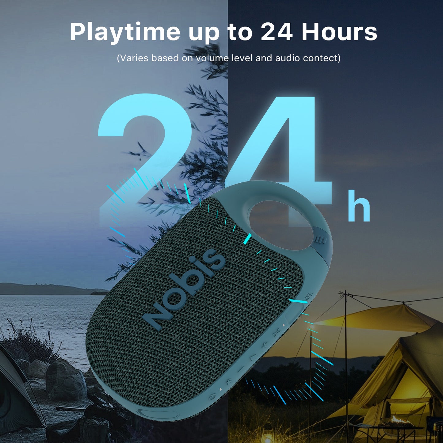 Portable Bluetooth Speakers Wireless IP68 Waterproof Rechargeable for Outdoor