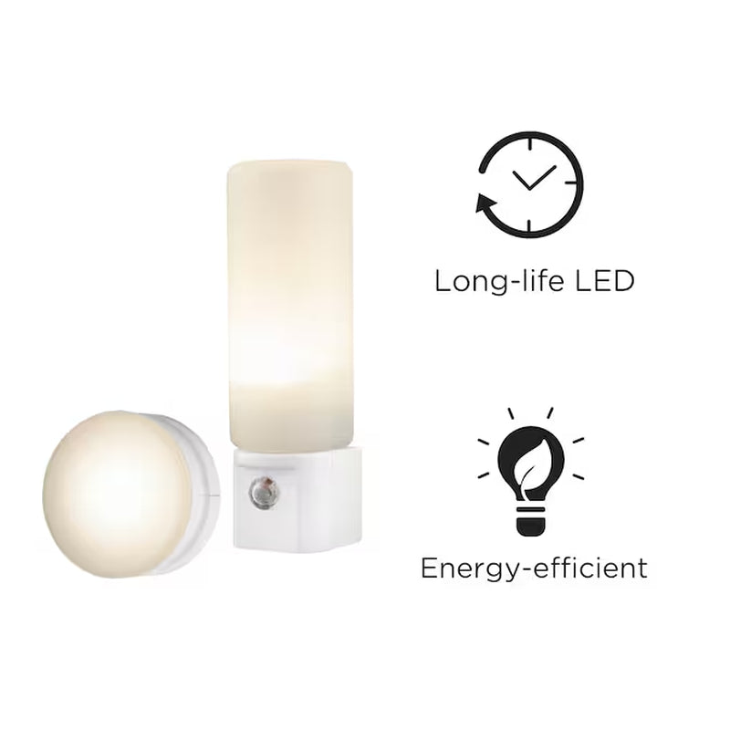 4 -Pack Value Pack White LED Auto On/Off Night Light