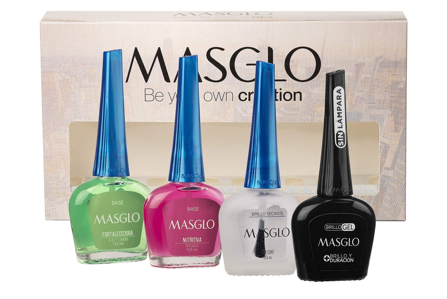 Masglo Tradicional Nail Polish Base Coat Top Coat Salon Quality 13 Fl Oz