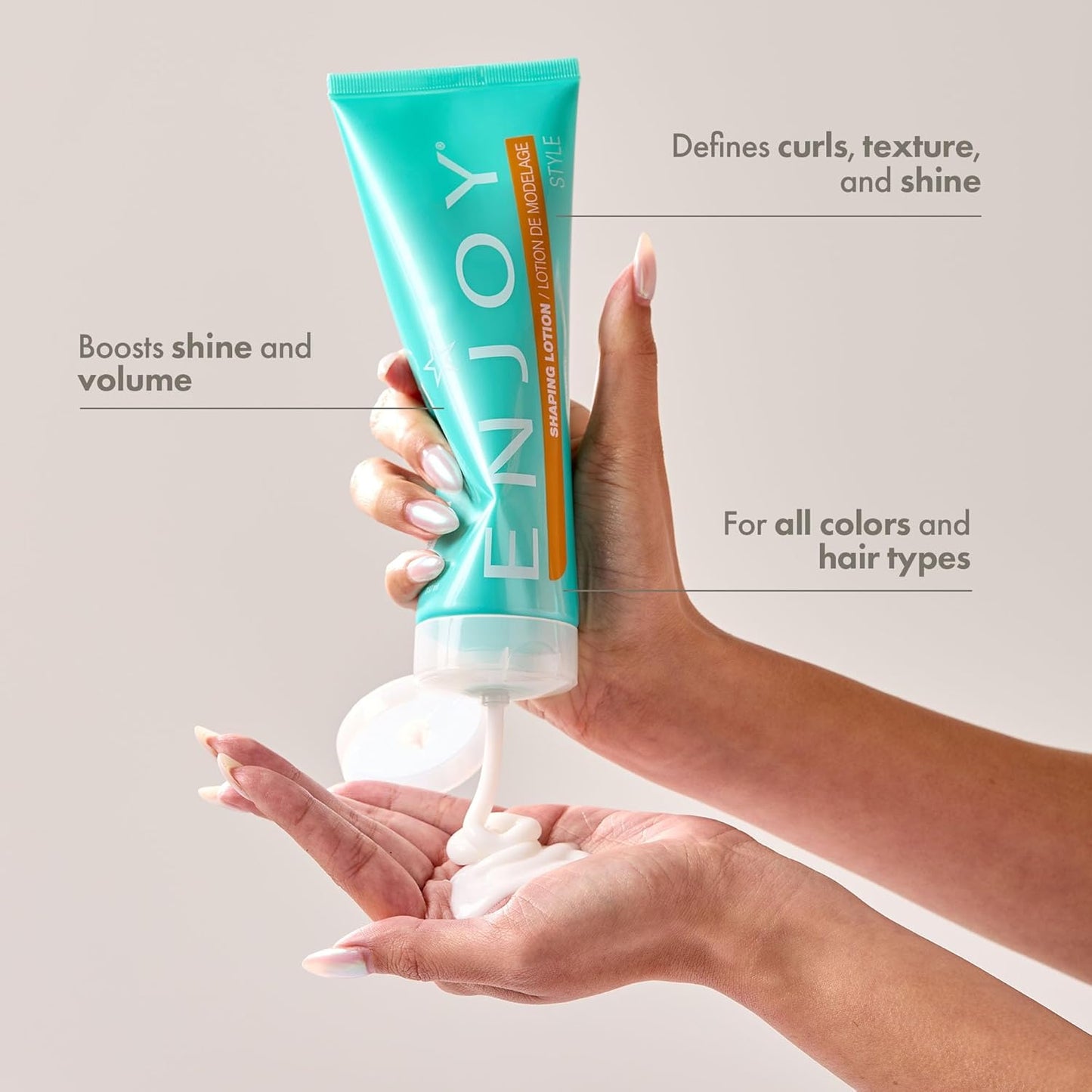 Shaping Curly Hair Styling Cream - Adds Volume, Lightweight Curl Defining Finish, Anti-Frizz, 8 Ounce