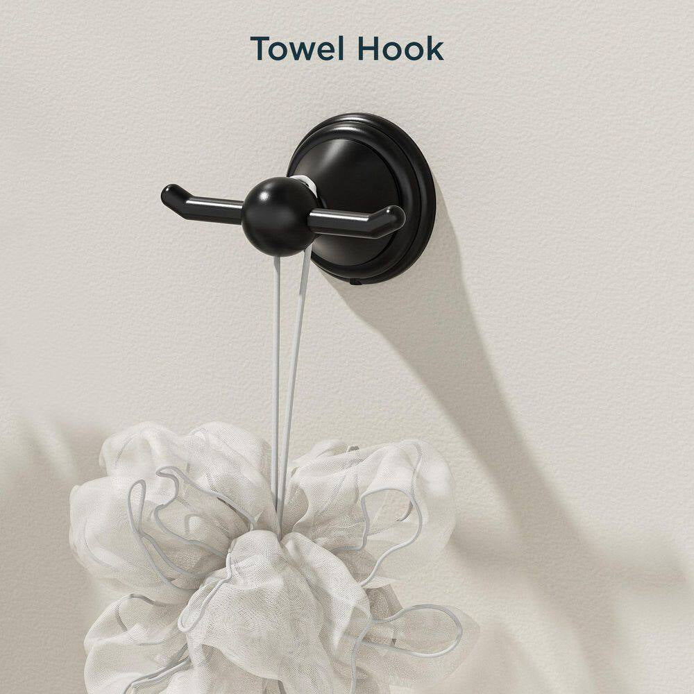 3 -Piece Bath Hardware Set with Included Mounting Hardware in Black