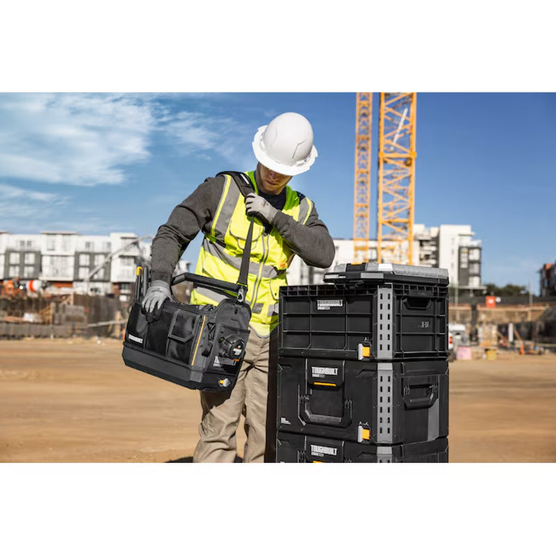 STACKTECH Black Polyester 18-In W X 12-In D X 14.8-In L Tool Tote