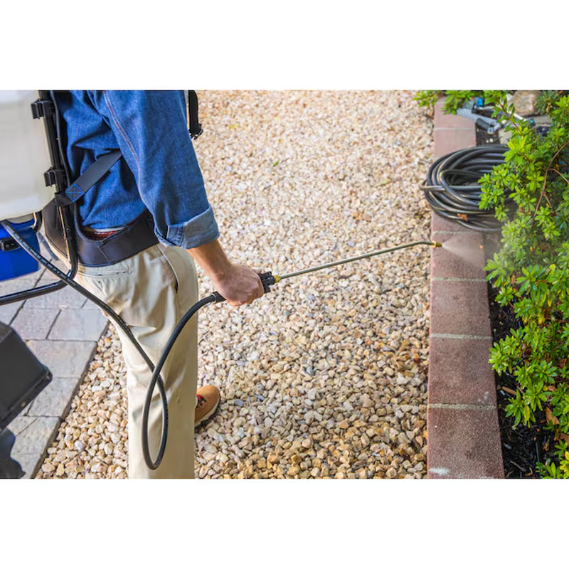 4-Gallon 40-Volt Battery Operated Rubber Hose Plastic Backpack Sprayer with Adjustable Spray