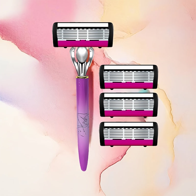 Women's 6-Layer Stainless Steel Blade Razor For Smooth, Close Shave (Compare to Venus)