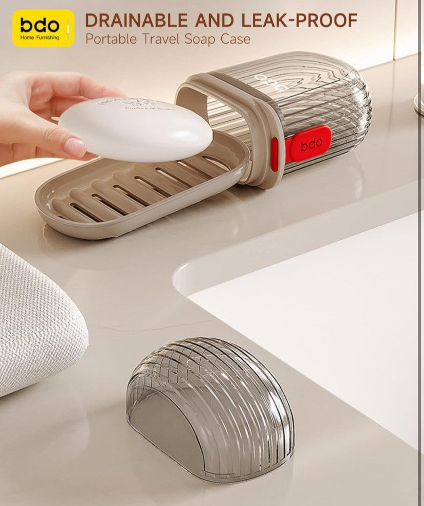Travel Soap Case Leakproof Portable Bar Soap Holder with Lid for Bathroom