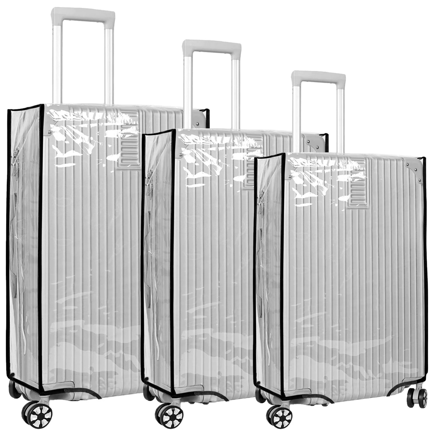 3Pcs/Set Luggage Cover Clear PVC Suitcase Covers Protector Suitcase Cover for 20 24 28 Inch Luggage for Luggage Travelling
